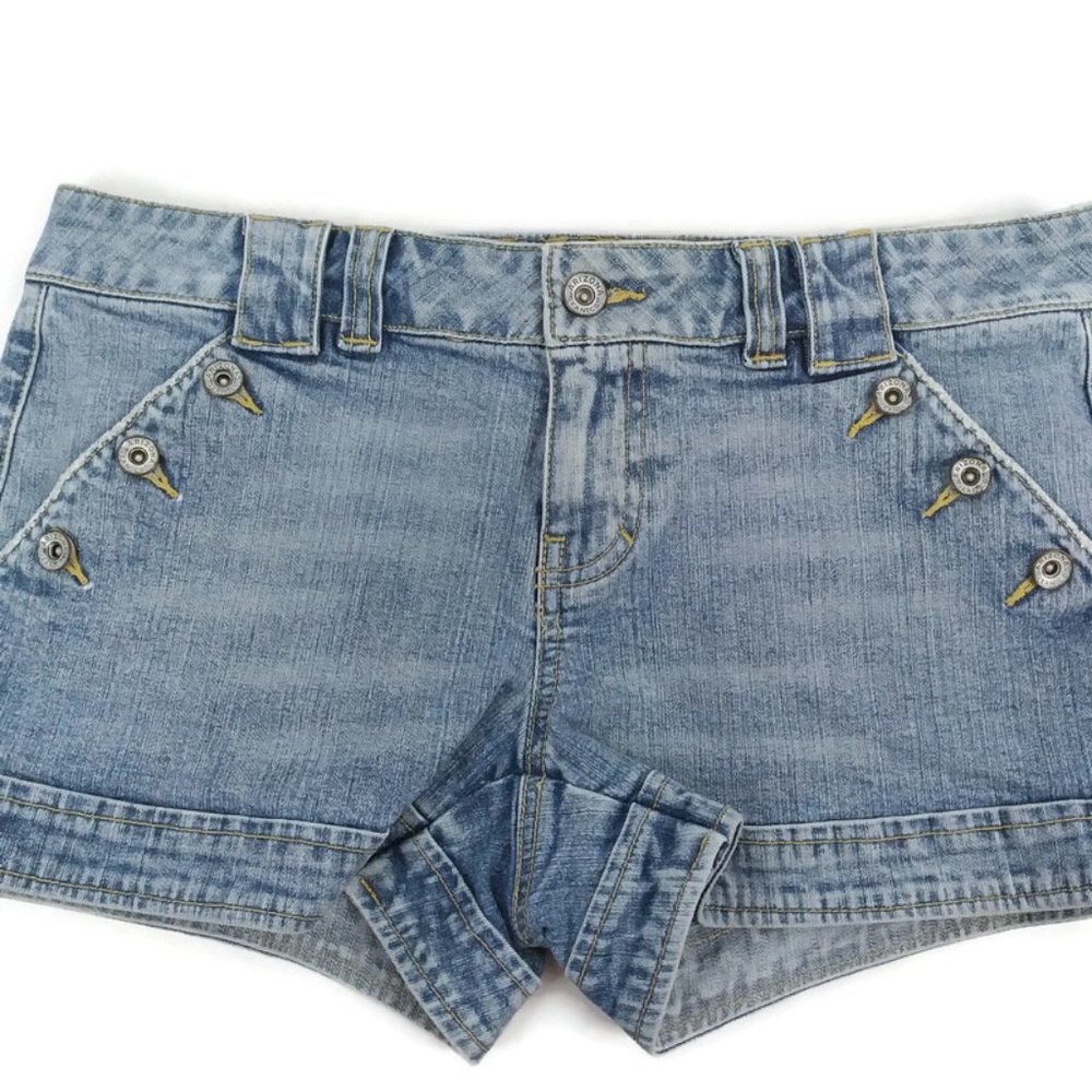 Arizona Jean Company Denim Blue Jean Stretch Short Shorts Size 7